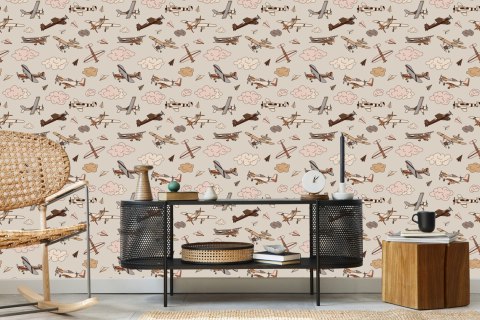 Tapeta Samoloty W Stylu Vintage