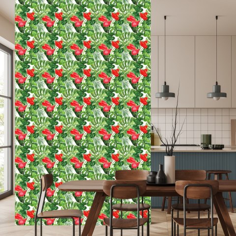 Tapeta Czerwone Kwiaty