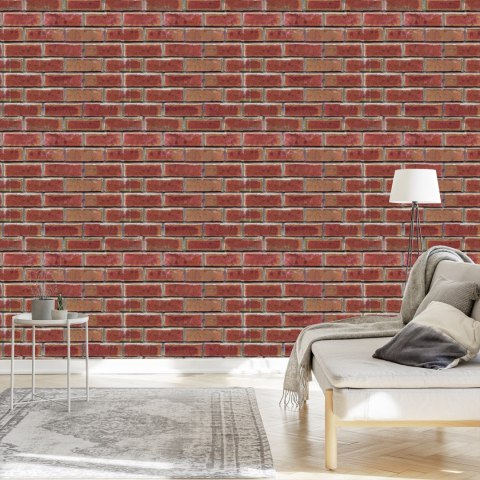 Tapeta Do Salonu Ceglana Ściana Cegły Efekt 3D