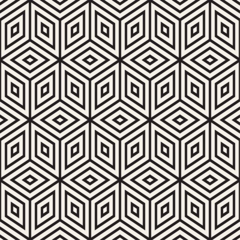 Tapeta Geometryczna - Sześciany I Romby