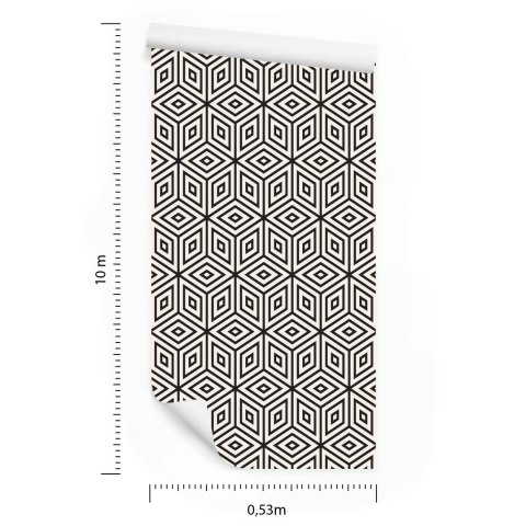 Tapeta Geometryczna - Sześciany I Romby