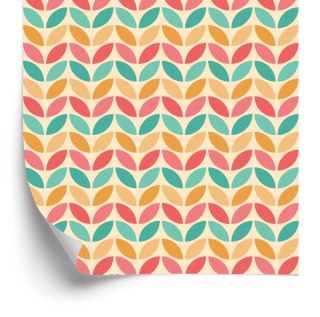 Tapeta Kolorowe Liście W Stylu Retro