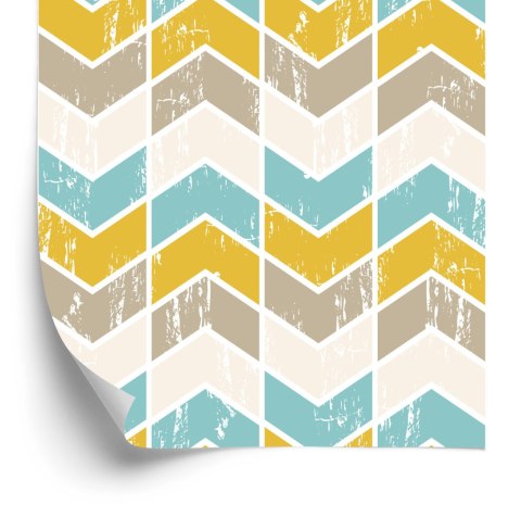 Tapeta Kolorowe Wzory Geometryczne Retro
