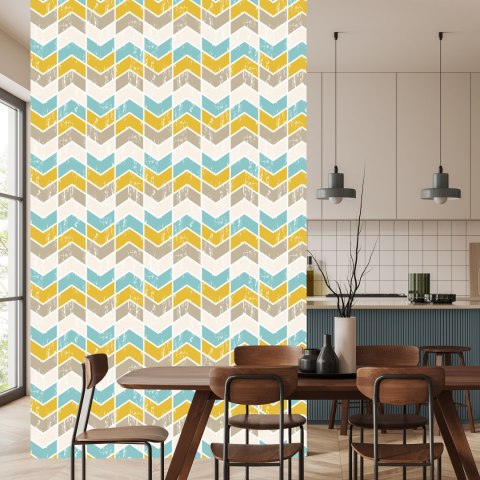 Tapeta Kolorowe Wzory Geometryczne Retro