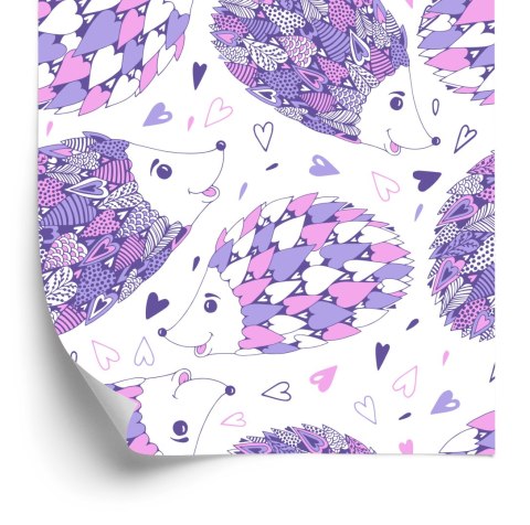 Tapeta Dla Dzieci Kolorowe Leśne Zwierzęta Serca