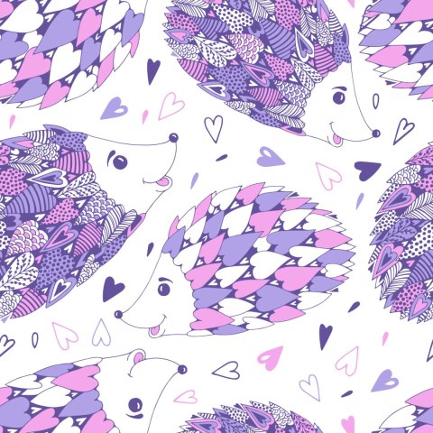 Tapeta Dla Dzieci Kolorowe Leśne Zwierzęta Serca