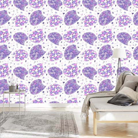 Tapeta Dla Dzieci Kolorowe Leśne Zwierzęta Serca