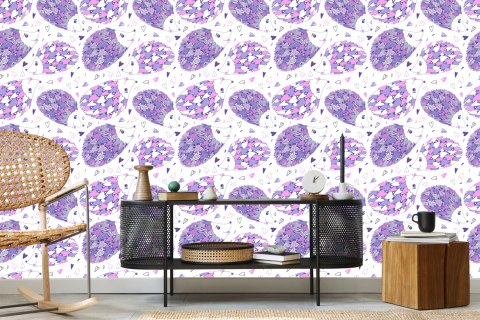 Tapeta Dla Dzieci Kolorowe Leśne Zwierzęta Serca