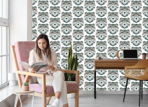 Tapeta Niedźwiedzie Geometryczne Wzory