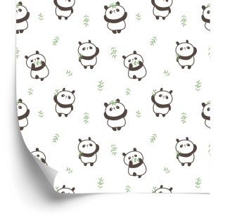 Tapeta Pandy Z Liśćmi W Tle