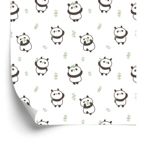 Tapeta Pandy Z Liśćmi W Tle