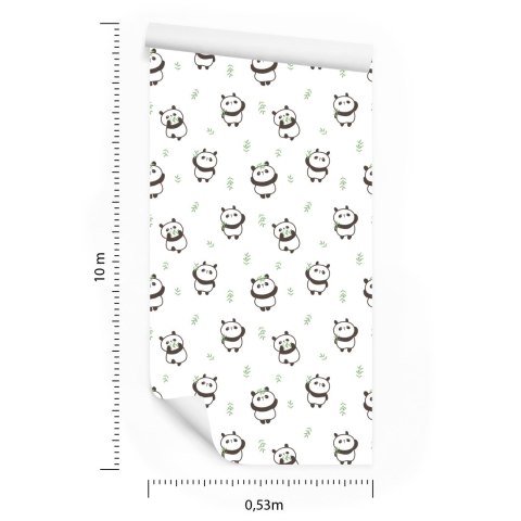 Tapeta Pandy Z Liśćmi W Tle