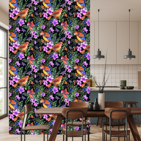 Tapeta - Piękne Kolorowe Ptaki I Motyle