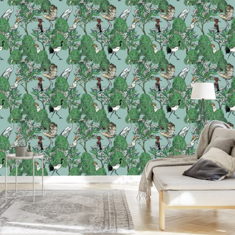 Tapeta - Piękne Ptaki I Drzewa