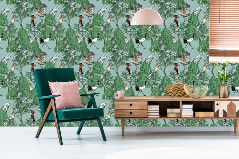 Tapeta - Piękne Ptaki I Drzewa