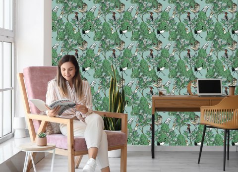 Tapeta - Piękne Ptaki I Drzewa