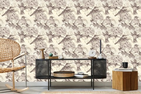 Tapeta - Piękne Ptaki Wśród Liści