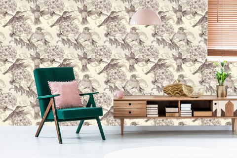 Tapeta - Piękne Ptaki Wśród Liści