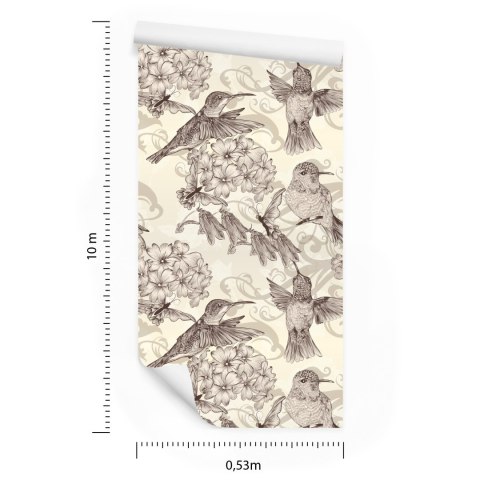 Tapeta - Piękne Ptaki Wśród Liści