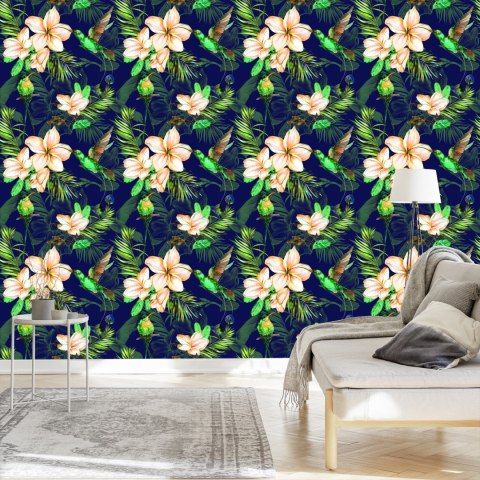 Tapeta Tropikalne Rośliny I Ptaki