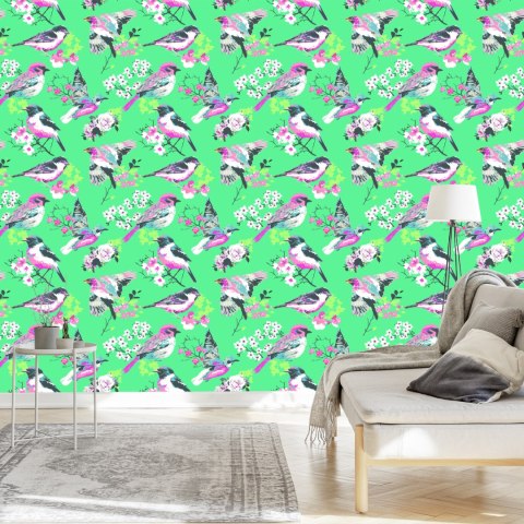 Tapeta - Wielobarwne Ptaki