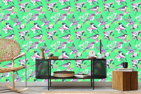 Tapeta - Wielobarwne Ptaki