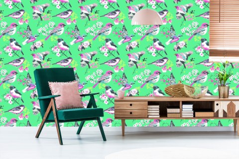 Tapeta - Wielobarwne Ptaki