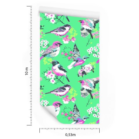 Tapeta - Wielobarwne Ptaki