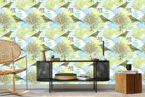 Tapeta - Wielobarwne Ptaki