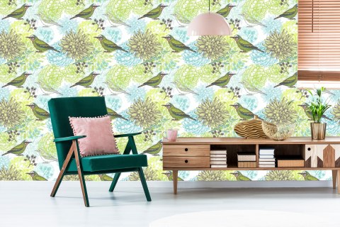 Tapeta - Wielobarwne Ptaki