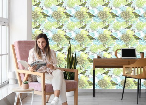 Tapeta - Wielobarwne Ptaki