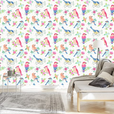 Tapeta - Wielobarwne Ptaki