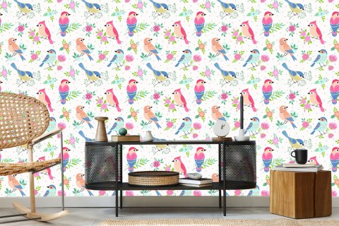 Tapeta - Wielobarwne Ptaki