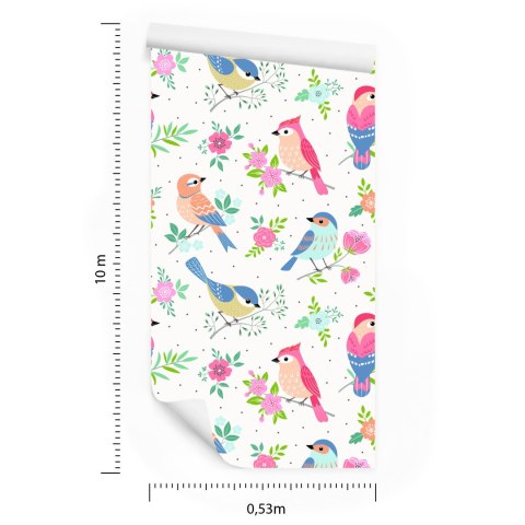 Tapeta - Wielobarwne Ptaki