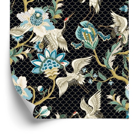 Tapeta - Żurawie I Drzewa