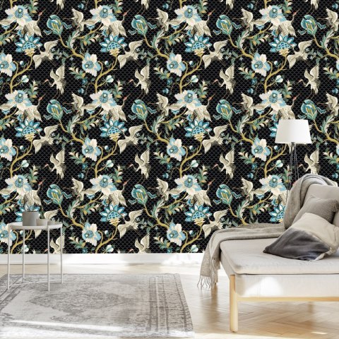 Tapeta - Żurawie I Drzewa