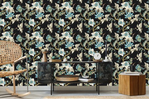 Tapeta - Żurawie I Drzewa