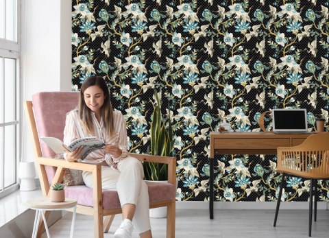 Tapeta - Żurawie I Drzewa