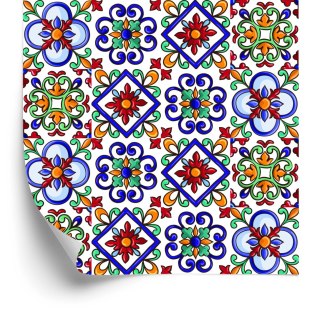 Tapeta Do Kuchni, Jadalni Kolorowa Mozaika, Wzory