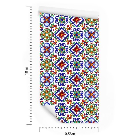 Tapeta Do Kuchni, Jadalni Kolorowa Mozaika, Wzory