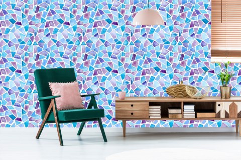Tapeta Geometryczna, Mozaika, Do Salonu, Biura
