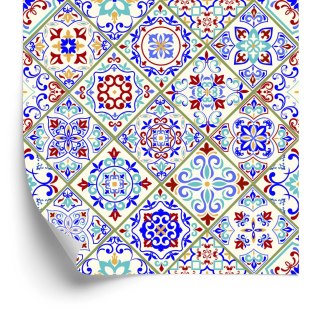 Tapeta Kafelki, Kolorowa Mozaika, Jadalnia