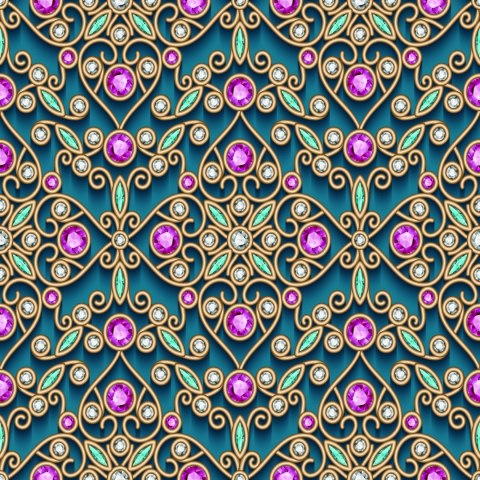 Tapeta Królewskie Ornamenty, Klejnoty
