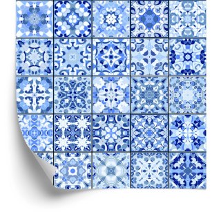 Tapeta Piękna Niebieska Orientalna Mozaika