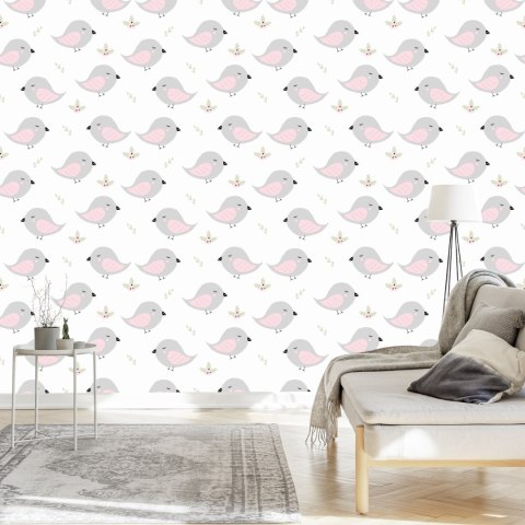 Tapeta Ptaszki I Roślinki