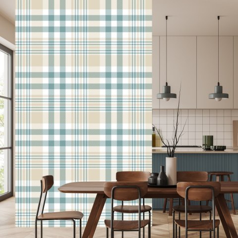 Tapeta Geometryczna, W Kratę, Sypialnia, Salon