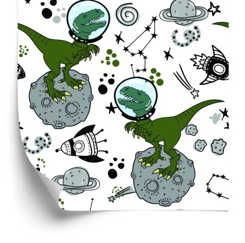 Tapeta Do Pokoju Dziecka, Dinozaury Kosmos Gwiazdy Tapeta Do Pokoju Dziecka, Dinozaury Kosmos Gwiazdy