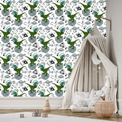 Tapeta Do Pokoju Dziecka, Dinozaury Kosmos Gwiazdy Tapeta Do Pokoju Dziecka, Dinozaury Kosmos Gwiazdy
