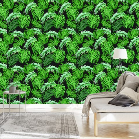 Tapeta Liście Palmy I Monstery