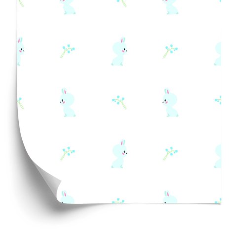 Tapeta Niebieskie Króliki